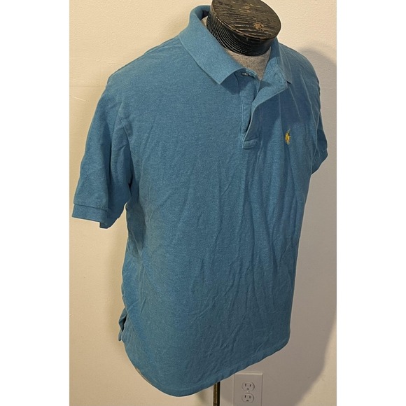 Polo Ralph Lauren Polo Shirt Mens Large Blue Short Sleeve Casual Pony Logo - Picture 4 of 7